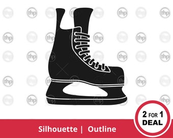 Hockeyschläger SVG-Schnittdateien: Hockeyclipart PNG-EPS (digitaler Download)
