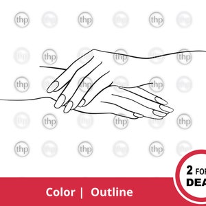 Nail Salon SVG PNG - Nail Technician, Nail Artist, Hands, Painted Nails, Line Drawing, Beauty, Nail Polish Clipart, Manicure Cut File