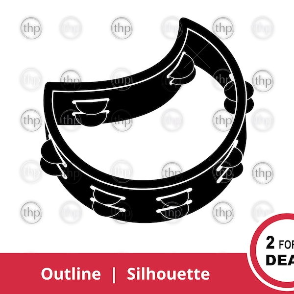 Tambourine SVG - Music Svg, Instrument Svg, Tambourine Silhouette Svg, Tambourine Cut Files, Tambourine Outline, Tambourine Clipart, EPS PNG