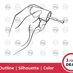 Nail Tech SVG: Manicure Clipart, Nail Salon Cut Files EPS PNG (Digital Download)