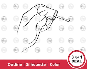 Imágenes prediseñadas de manicura, archivos de corte EPS PNG para salón de uñas (descarga digital)
