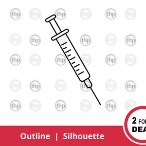 Syringe SVG EPS PNG - Nursing, Injection, Needle, Vaccine, Needle Clipart, Syringe Cut Files