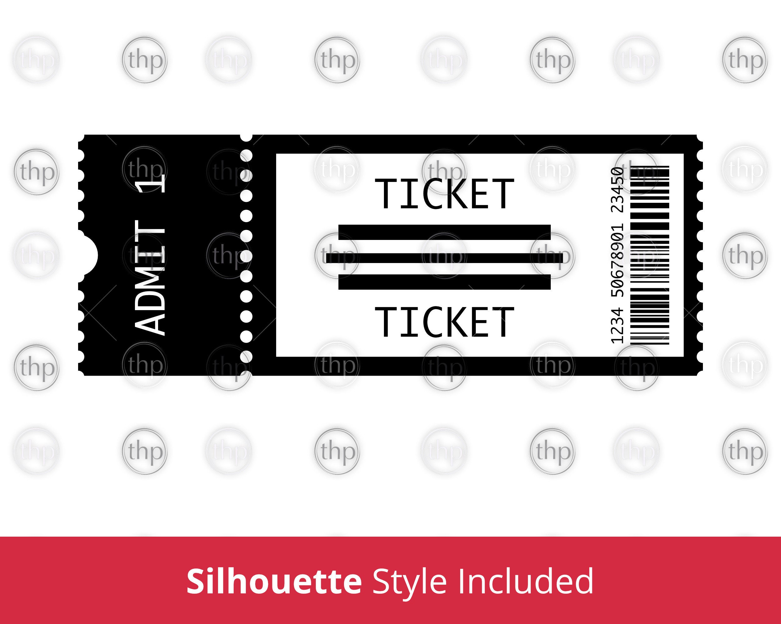 Concert Ticket SVG Ticket Svg Movie Ticket Svg Cinema Etsy UK