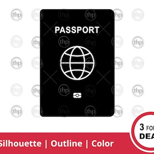 Passport SVG - Travel Svg, Vacation Svg, Holiday Svg, Passport Clipart, Airport Svg, World Travel Svg, Document, Passport Cut File & EPS PNG