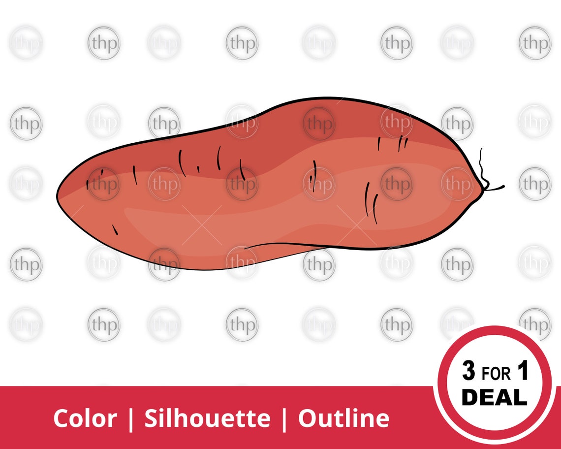 Sweet Potato SVG Sweet Potato Outline Svg Sweet Potato Etsy