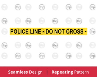 Police Line SVG - Crime Scene Svg, Police Tape Svg, Quarantine Tape Svg, Repeating Pattern, Seamless Svg, Do Not Enter Clipart & EPS PNG