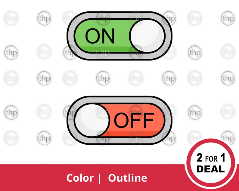 Toggle Switch SVG on off Switch Svg on off Svg on off - Etsy