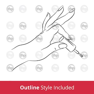 Nail Tech SVG PNG - Nail Polish, Nailpolish, Art, Hand, Nails, Salon, Artist, Nail Polish Brush, Manicure Clipart, Nail Tech Cut Files & EPS