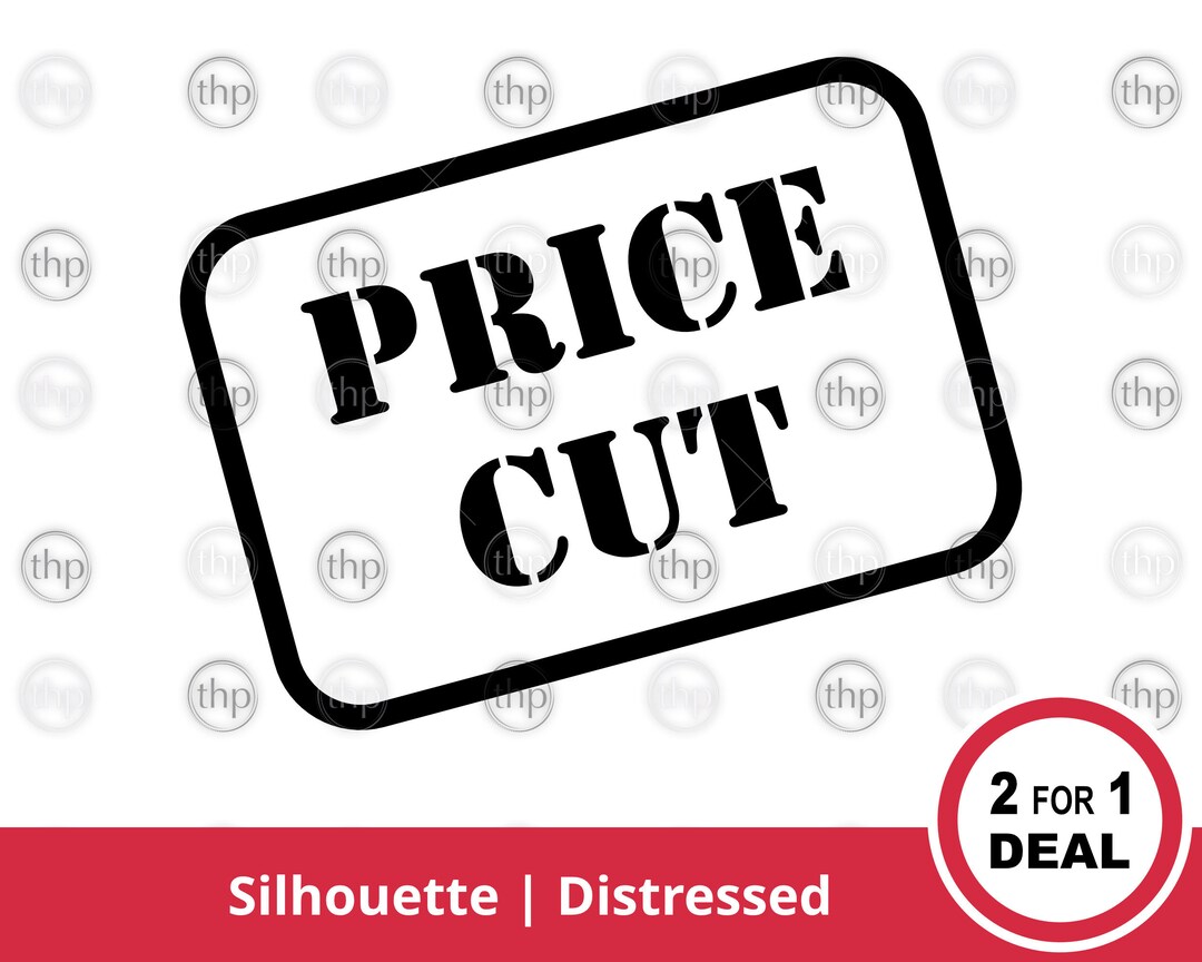 Price Cut SVG Reduced Price Svg, Sale Svg, Price Cut Clipart, Rubber ...