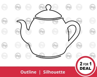Teapot SVG - Tea Svg, Tea Party Svg, High Tea Svg, Teapot Clipart, Tea Pot Svg, Fancy Teapot Vector, Tea Kettle Svg, Teapot Cut File EPS PNG