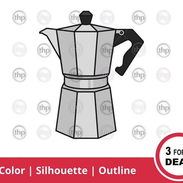 Espresso Maker SVG - Coffee Svg, Coffee Maker Svg, Coffee Machine Svg, Espresso Svg, Coffee Clipart, Coffee Pot Cut Files & EPS PNG