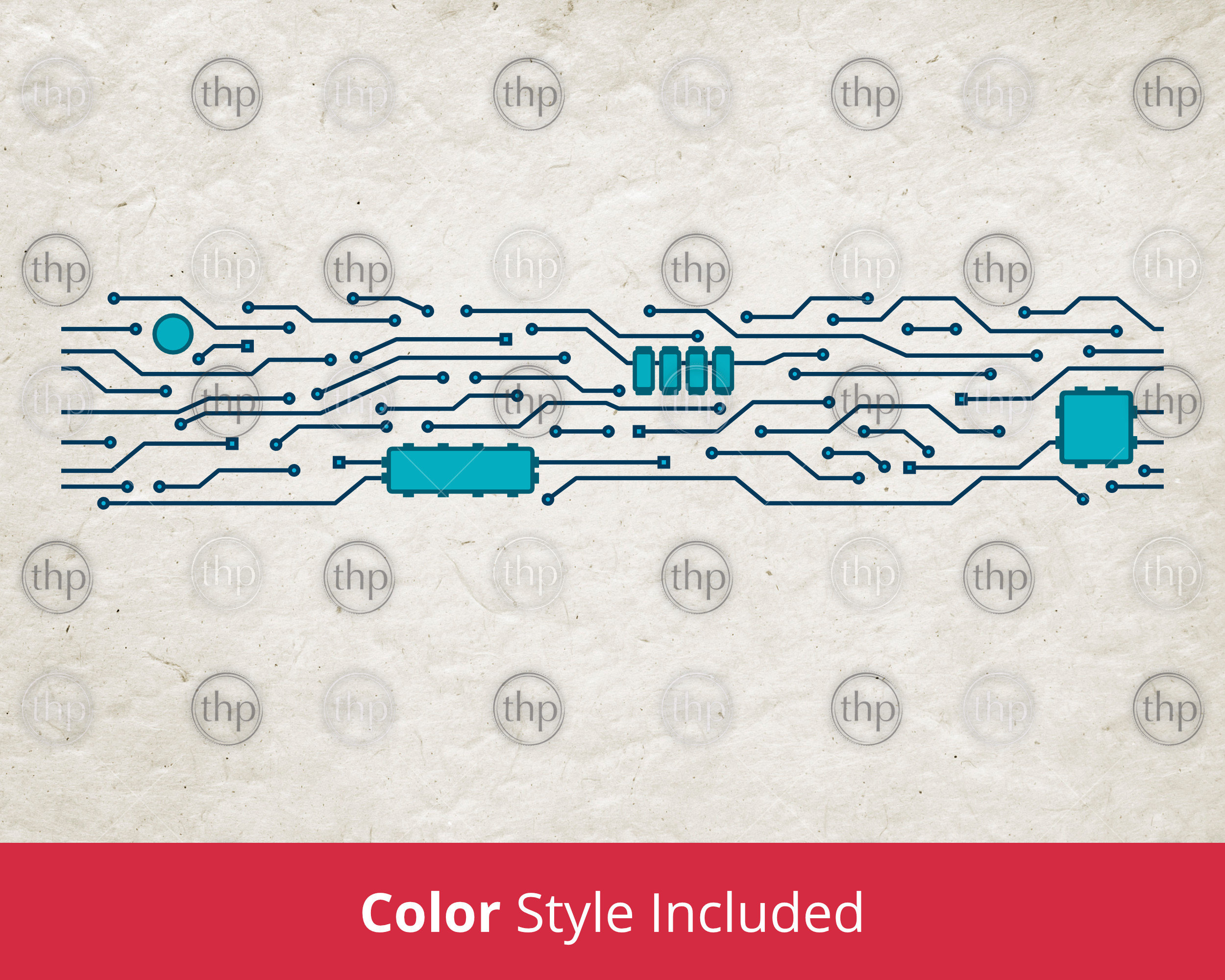 Circuit Board Banner SVG: Technology Clipart EPS PNG (digital Download ...