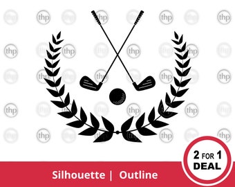 Golf Logo SVG - Golfkurs Cut File & EPS PNG, Golf Club SVG, Golf Wreath Cut File, Golf Schriftzug