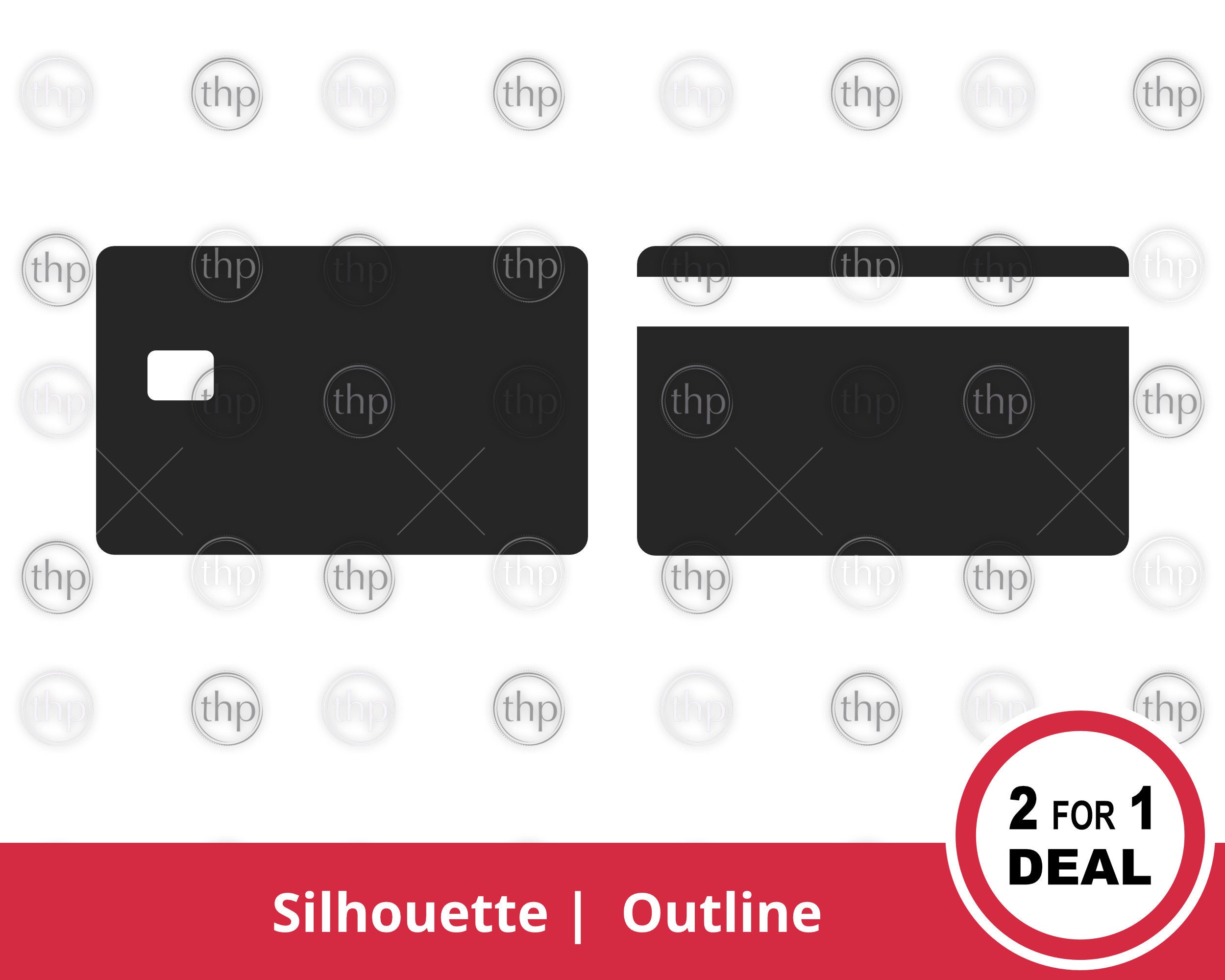 Credit Card Template SVG PNG PDF Blank Front Back - Etsy