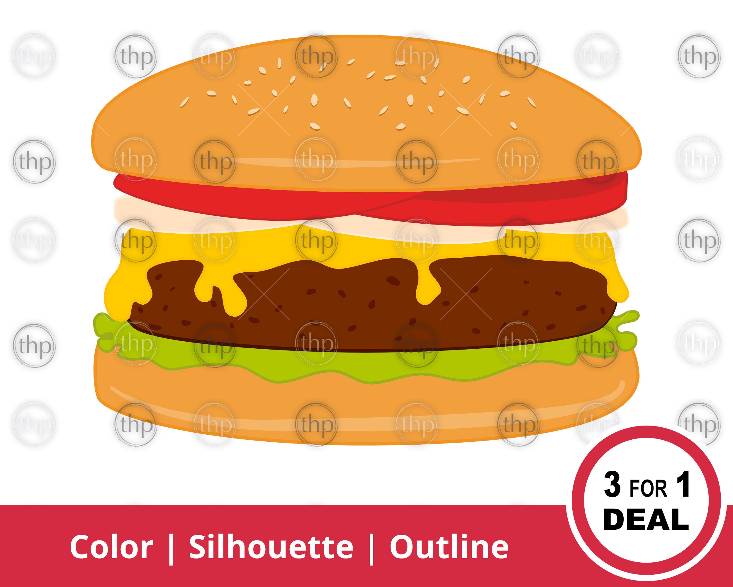 Hamburger Clipart - Etsy Hamburger Clipart - Etsy