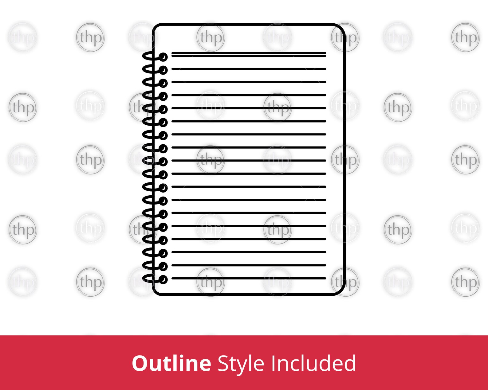 Notebook SVG Spiral Notebook Svg Notepad Svg Lined Paper Etsy