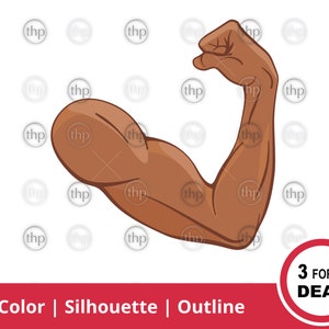 Muscle SVG - Arm Flex Svg, Bicep Svg, Gym Svg, Fitness Svg, Body Builder Svg, Personal Trainer Clipart, Workout Svg, Muscle Cut File EPS PNG