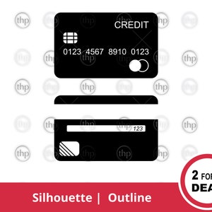Tarjeta de crédito SVG EPS PNG - Tarjeta de débito, Tarjeta bancaria, Dinero, Compras, Banca, Silueta, Contorno, Archivos cortados con tarjeta de crédito