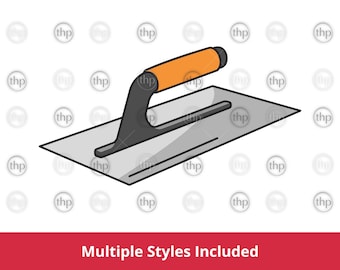 Drywall Trowel SVG PNG DXF: Finishing & Plastering Tool Cut Files (Digital Download)