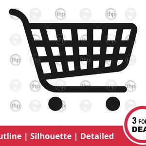 Shopping Cart SVG - Supermarket Svg, Trolley Svg, Cart Svg, Shopping Svg, Groceries, Shopping Cart Clipart, Shopping Cart Cut Files EPS PNG
