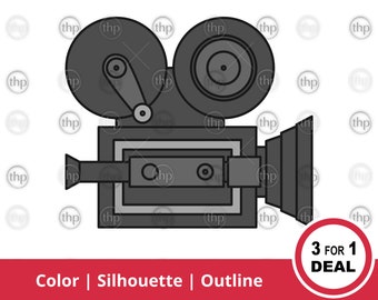 Movie Camera SVG - Cinema Svg, Cinema Reel Svg, Video Camera Svg, Film Camera Svg, Cinema Clipart, Movies Svg, Movie Camera Cut File EPS PNG