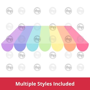 以下が含まれることがあります： 丸みを帯びた縁のある虹色のひさし。ひさしは、紫、水色、ターコイズ、緑、黄、ピンクの6色のストライプでできています。