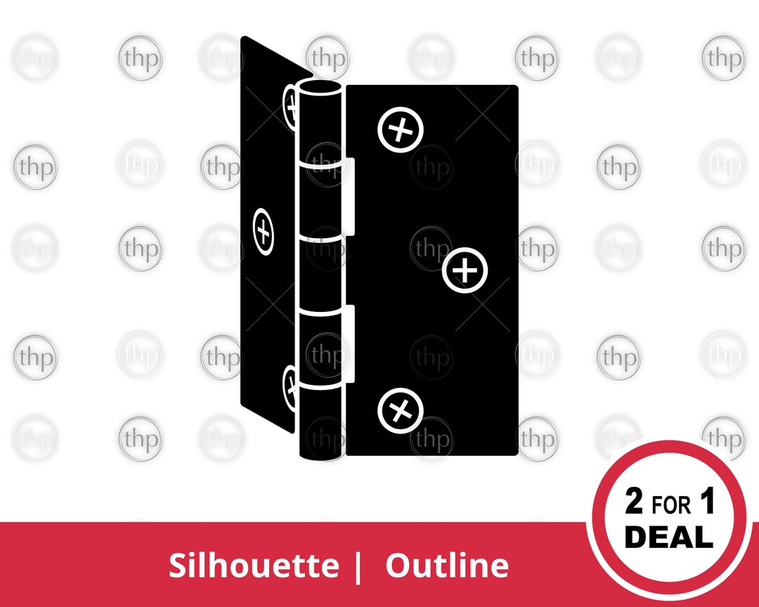 Door Hinge SVG Hinge Outline Svg, Hinges Silhouette Svg, Construction