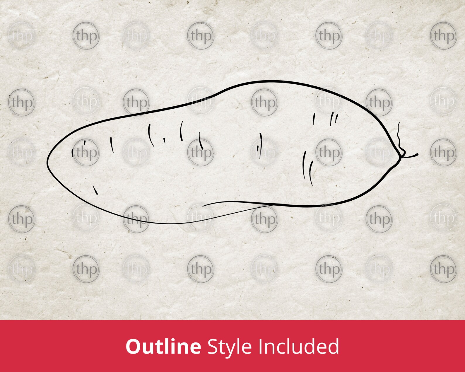 Sweet Potato SVG Sweet Potato Outline Svg Sweet Potato Etsy