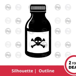 Poison Bottle SVG - Potion Bottle, Danger, Poison Clipart Vector, Poison Cut Files & EPS PNG