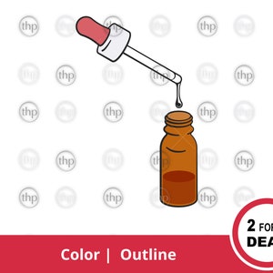 Contagocce e bottiglia SVG PNG JPG - Flacone contagocce in vetro, Gocce per gli occhi, Olio, Oli essenziali, Medicina, Clipart contagocce, File tagliati pipetta