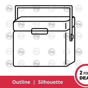 Caja más fría SVG - Caja de hielo Svg, Esky Svg, Cofre de hielo Svg, Enfriador de cerveza Svg, Imágenes Prediseñadas de caja más fría, Vector de caja de hielo, Archivo de corte de caja más fría y EPS PNG