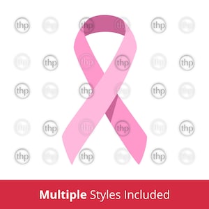 Borstkanker SVG: Pink Ribbon Cancer Awareness clipart gesneden bestanden PNG DXF (digitale download)