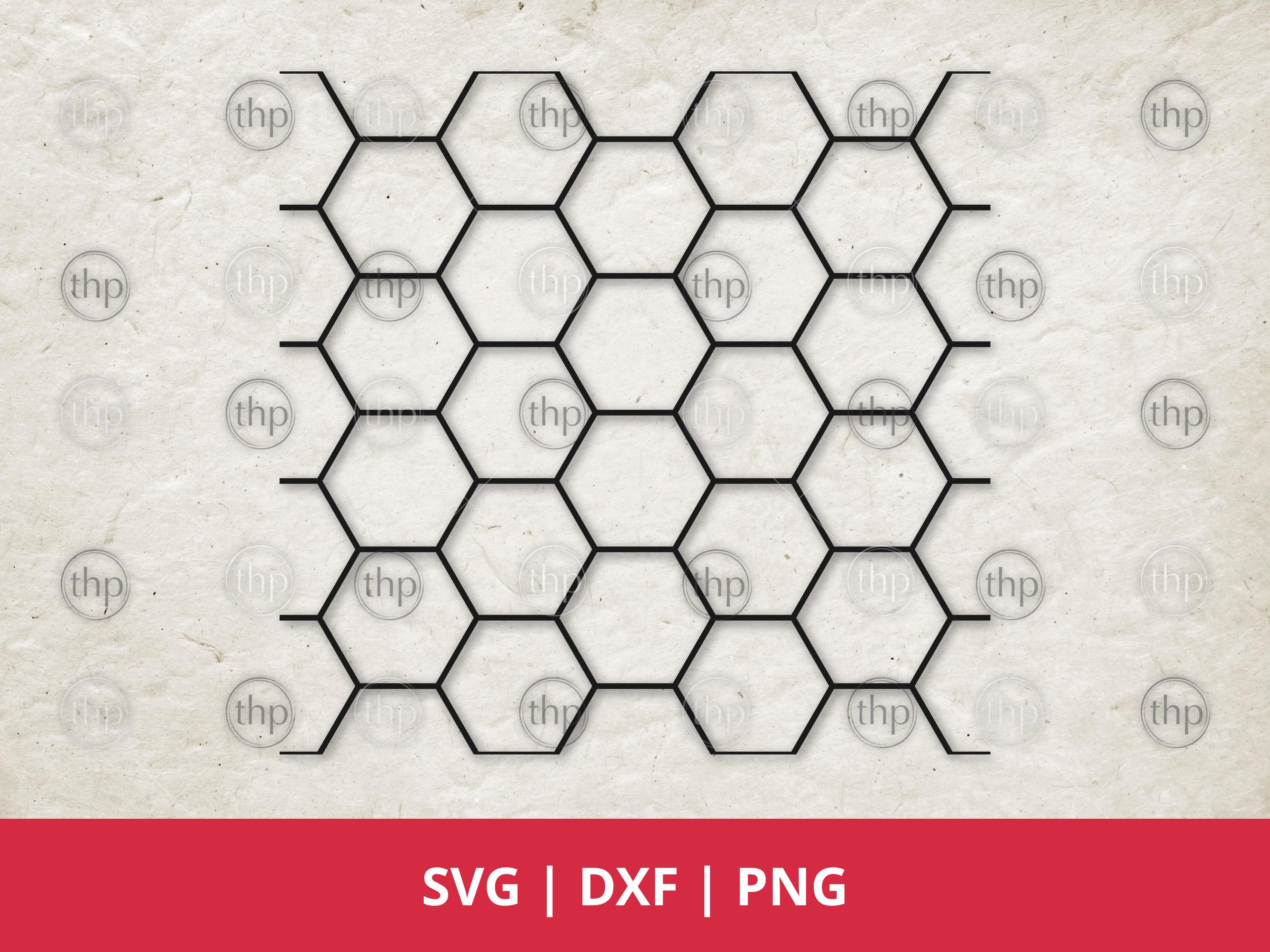 Honeycomb Pattern SVG: Seamless Repeating Background PNG DXF Cut Files ...