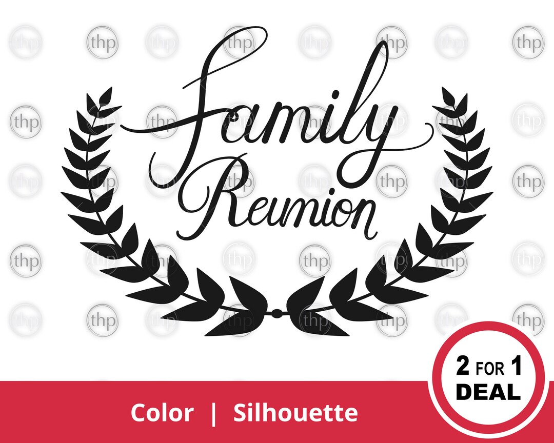 Family Reunion SVG PNG JPG Together, Wreath, Celebration, Festive