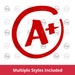 A Plus SVG EPS PNG - A+, Top Score, High Score, Exam Grades, School ...