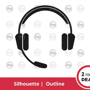 Headset With Microphone SVG PNG EPS - Headset With Mic, Video Call, Dispatcher Headset, Gamer Headset, Headset Clipart, Headphones Cut Files