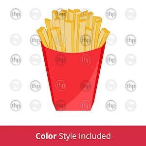 French Fries SVG - Fries Svg, Chips Svg, Fast Food Svg, French Fries Clipart, Take Out Svg, Hot Chips Svg, French Fries Cut Files & EPS PNG