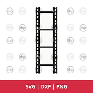 Cinema Reel Photo Frame Template SVG, PNG, DXF - Photo booth Picture Frame, Film Strip, Movie Photo Reel, Photo Frame, Film Reel Cut Files
