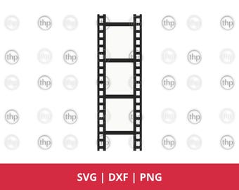Cinema Reel Photo Frame Template SVG: Film Strip Cut Files PNG DXF (Digital Download)