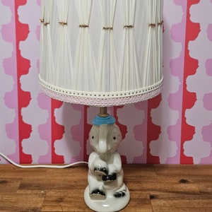 Vintage Kinder Zirkus Elefant Lampe mit benutzerdefinierten Schatten Werke Japan EC