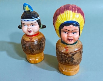 ALESSI Mr. Mrs. Chin Salt & Pepper Shakers | Yellow and Green Set
