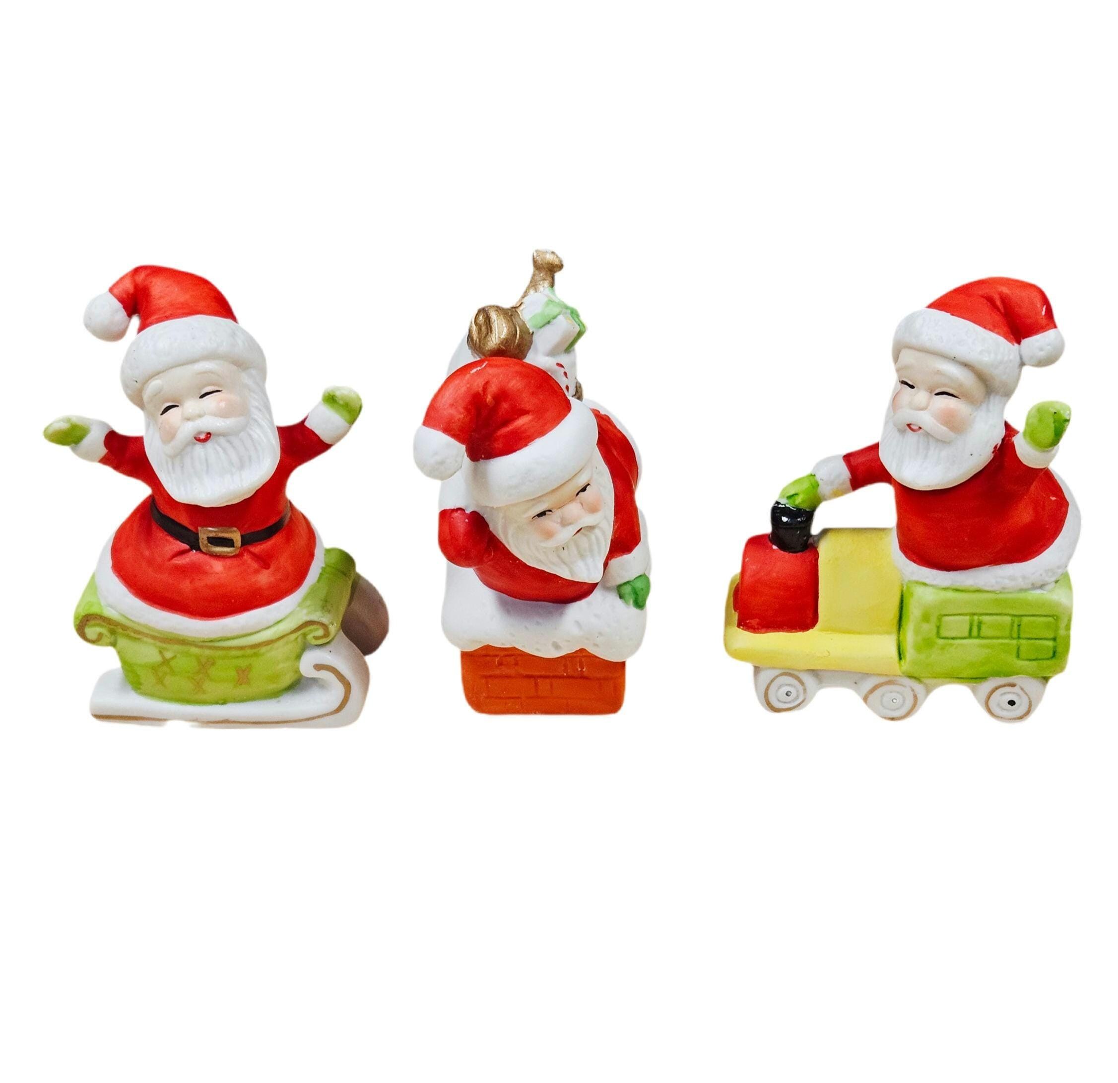 ヴィンテージのクリスマス用磁器製サンタ置物3体 - Etsy 日本