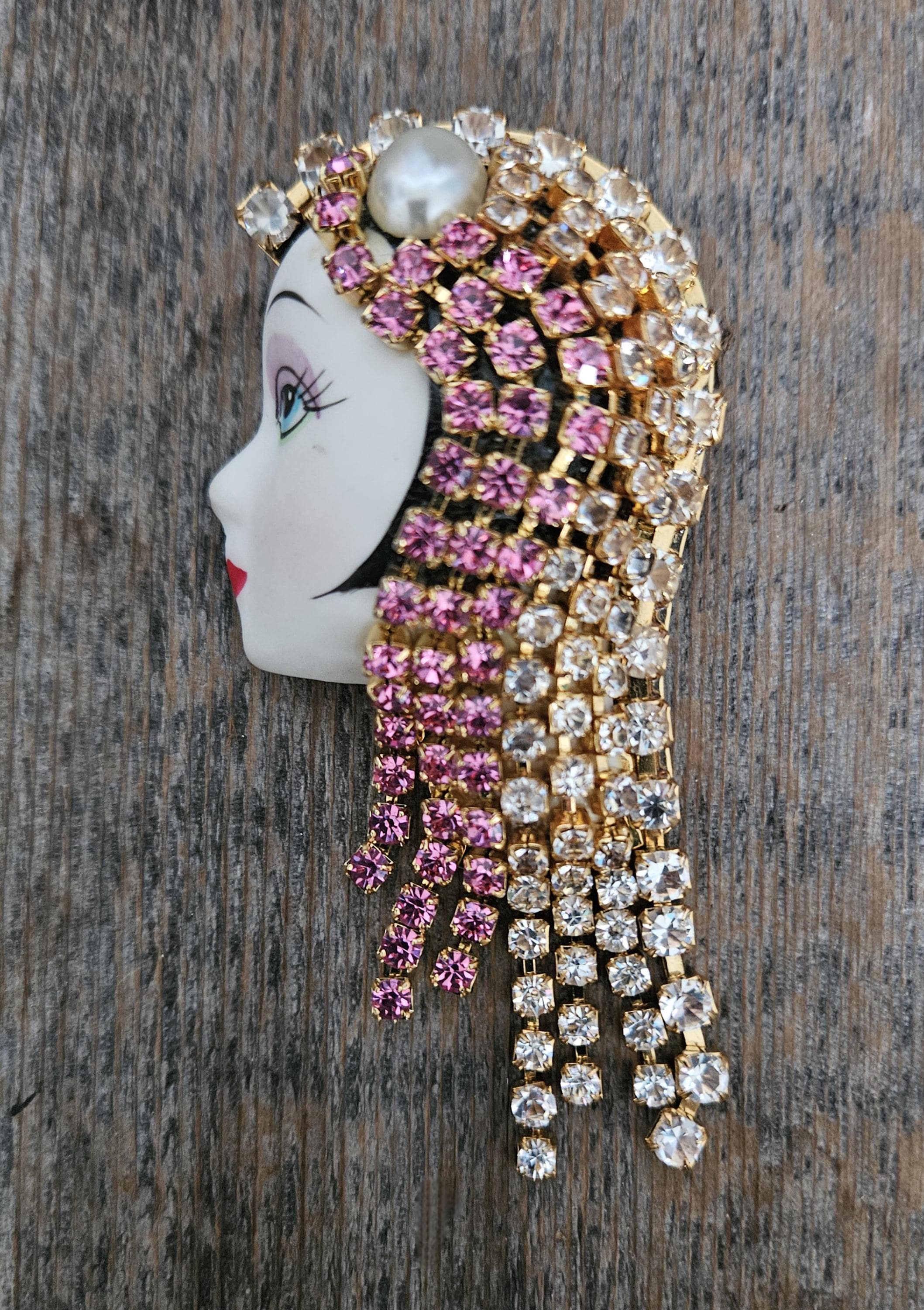 Vintage 1980s Lady Art Deco Ysl Brooch Ysl Butterfly Brooch UK