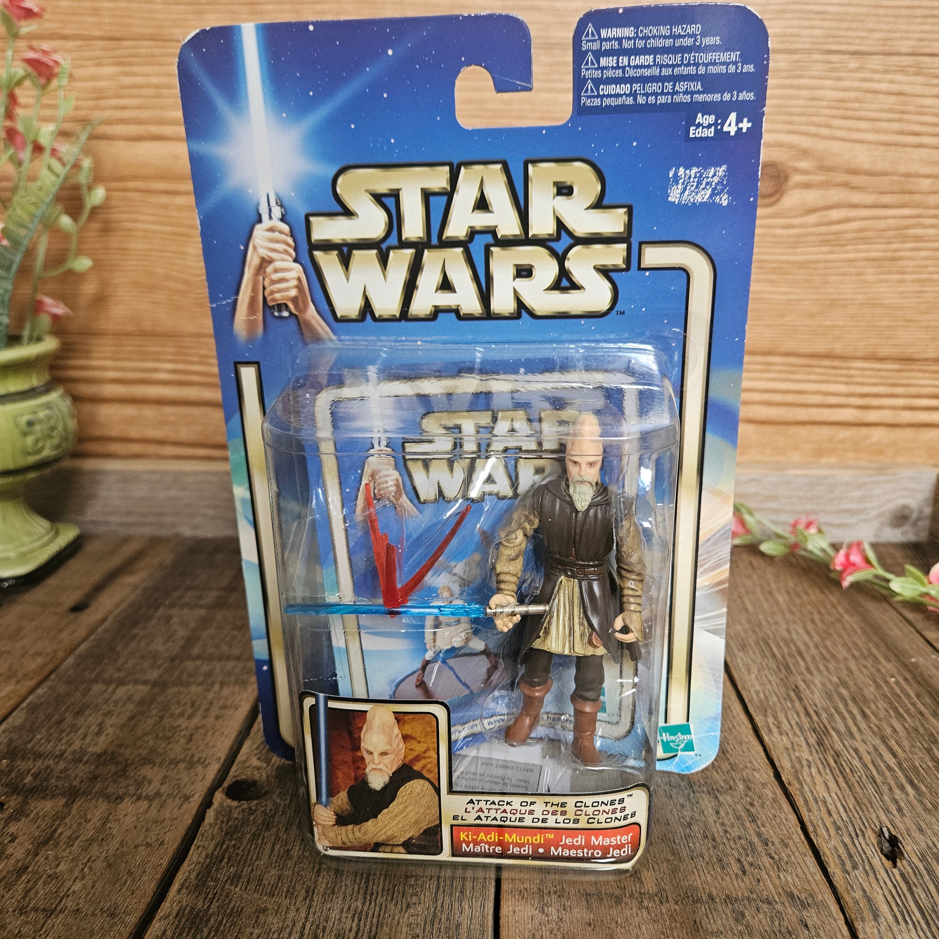 New Vintage Star Wars Attack Of The Clones Ki Adi Mundi Jedi Master Figurine