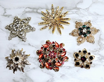 Vintage Assorted Jewelry Estate Brooches Signed