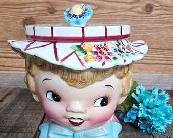 Vintage Lefton Miss Daisy Cookie Jar 1950s EC Japan - Etsy
