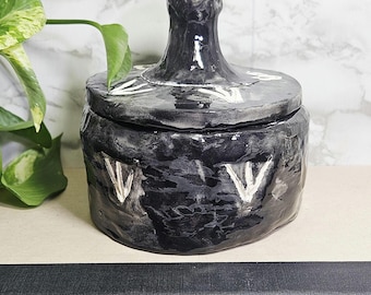 Vintage Pottery Trinket Bowl Handcrafted Clay Catchall