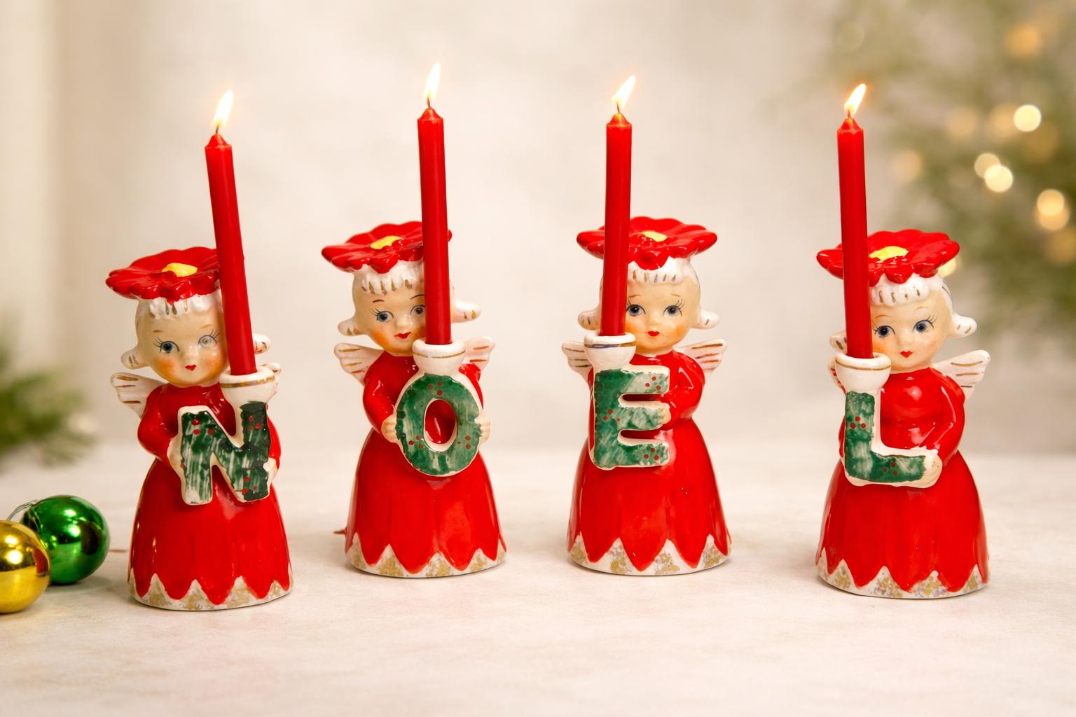 RESERVED FOR Joannevintage Commodore Japan NOEL Christmas Candle