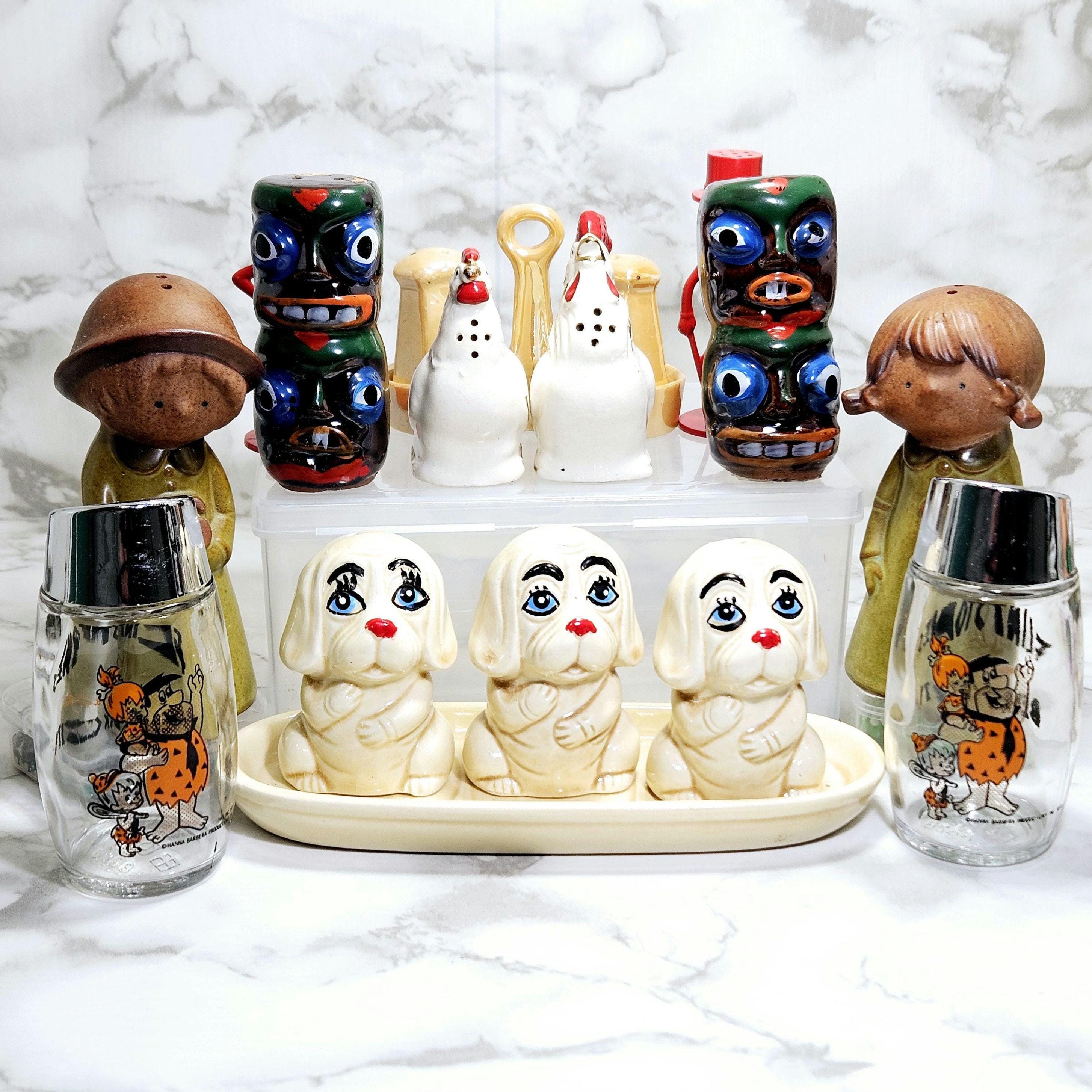 【1970s vintage】ソルトアンドペッパー Vintage Viking Salt and Pepper Shaker Set Triple Silver