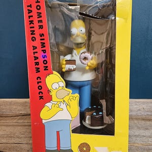 Vintage Homer Simpson Talking Alarm Clock New in Box - Etsy